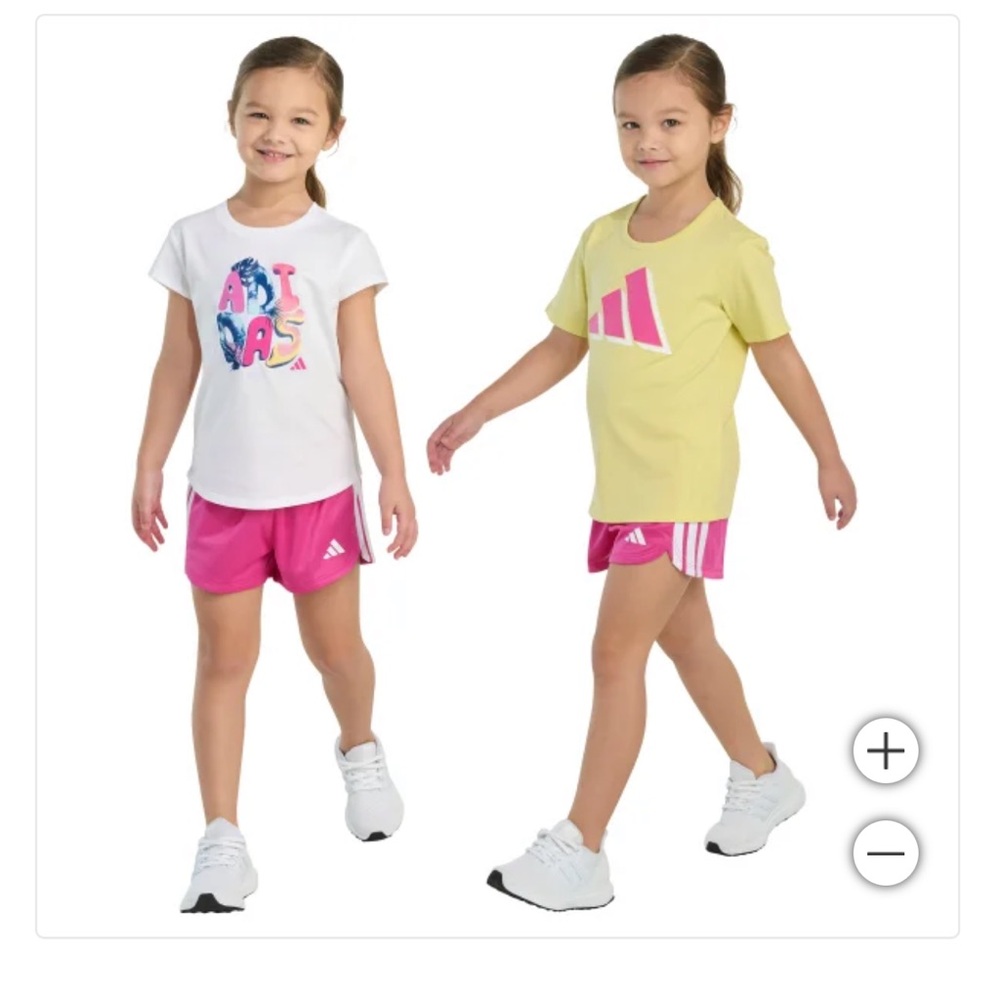 NWT. Adidas Kids 3 Piece Short Set. 2 Tee & 1 Short.